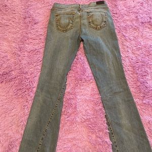 LIGHT BLUE TRUE RELIGION BECCA WIDE LEG’S JEANS